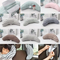 auto car seat belt headrest pad children shoulder support cushion cotton soft neck sleep kids pillow safety travel custody