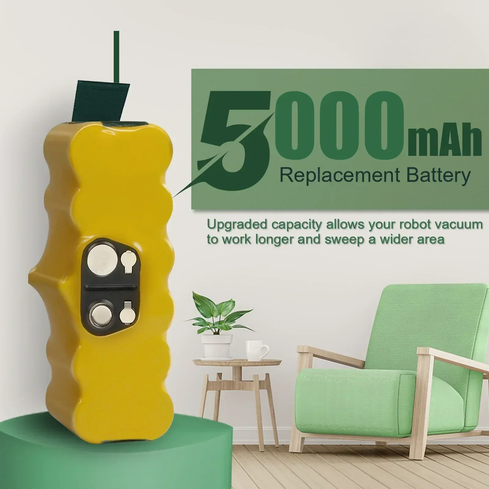 Фото Аккумулятор 14,4 В 5000 мАч для iRobot 500 600 700 800 900 серии, аккумулятор для iRobot Roomba 14,4 В 620 650 770 780 580 №4