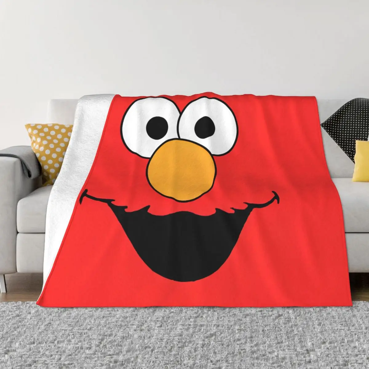 Одеяла Элмо Улица Сезам с героями мультфильмов комедийные фланелевые забавные