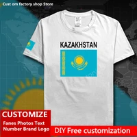 kazakjstan t shirt custom jersey name number brand logo cotton tshirt fashion hip hop loose casual t shirt flag kz kazakhstani