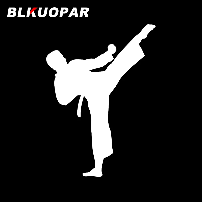 BLKUOPAR силуэт Karate автомобильные наклейки высечка граффити аксессуары для
