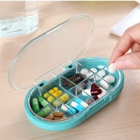 4colors 7day pack pill box portable seal mini pill box 8grid organizer container dispense wheat colored pill cases simple modern