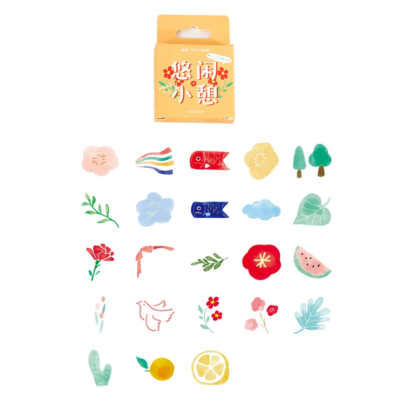 

20Pack Free shipping Flower Stickers Graffiti painting DIY Stationery Cartoon Scrapbooking Material Basic Diary Decorative 4cm