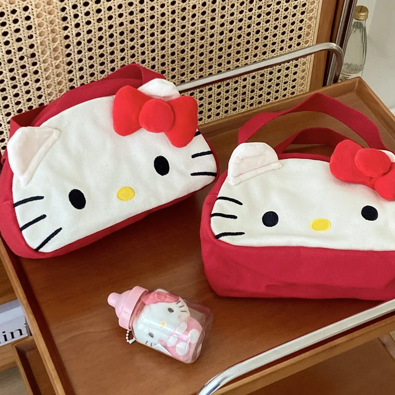 Красная сумочка Hello Kitty кошка мультяшное женское сердце японская милая сумка для