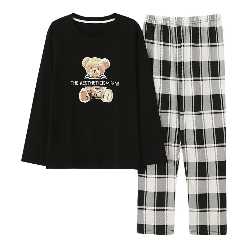 

Large Size M-5XL Women Pajamas Sets Soft Nightwear Autumn Winter Long Sleeve Pyjamas Cartoon Print Sleepwear Female Pijamas Muje
