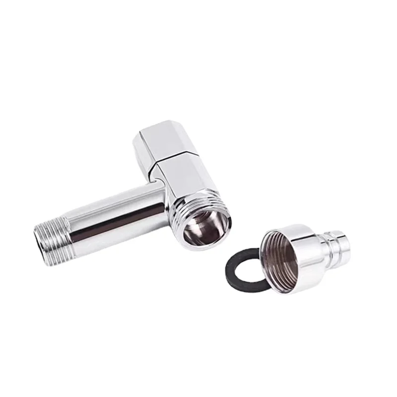 

Bathtub Faucet Outdoor Garden Faucet Bathroom Faucet Angle Copper Chrome 4/6 Split Spout Washing Machine Faucet
