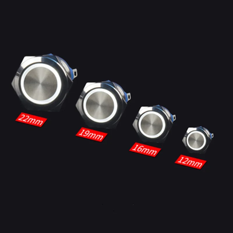 

Металлическая водонепроницаемая кнопка переключения 12/16/19/25 мм