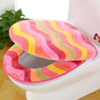 coral velvet toilet mat two piece warm waterproof toilet seat sticker universal toilet cover
