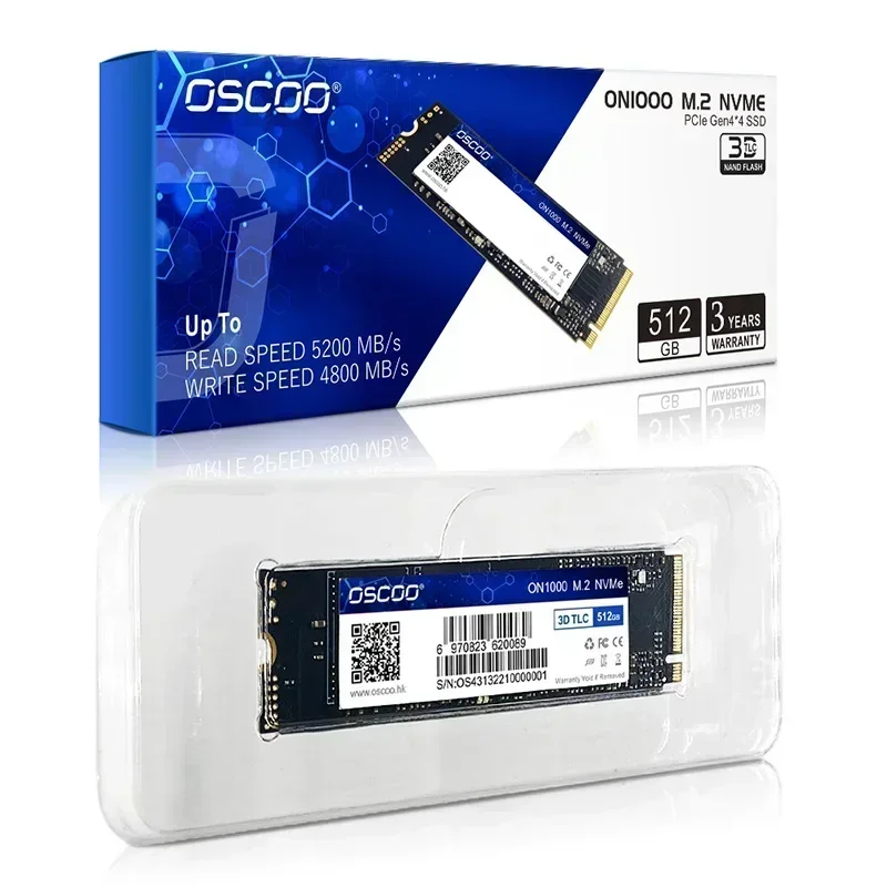 Высокоскоростной игровой SSD OSCOO 5200 МБ/с NVMe 1 ТБ PCIe 4 0 M.2 2280 твердотельный накопитель