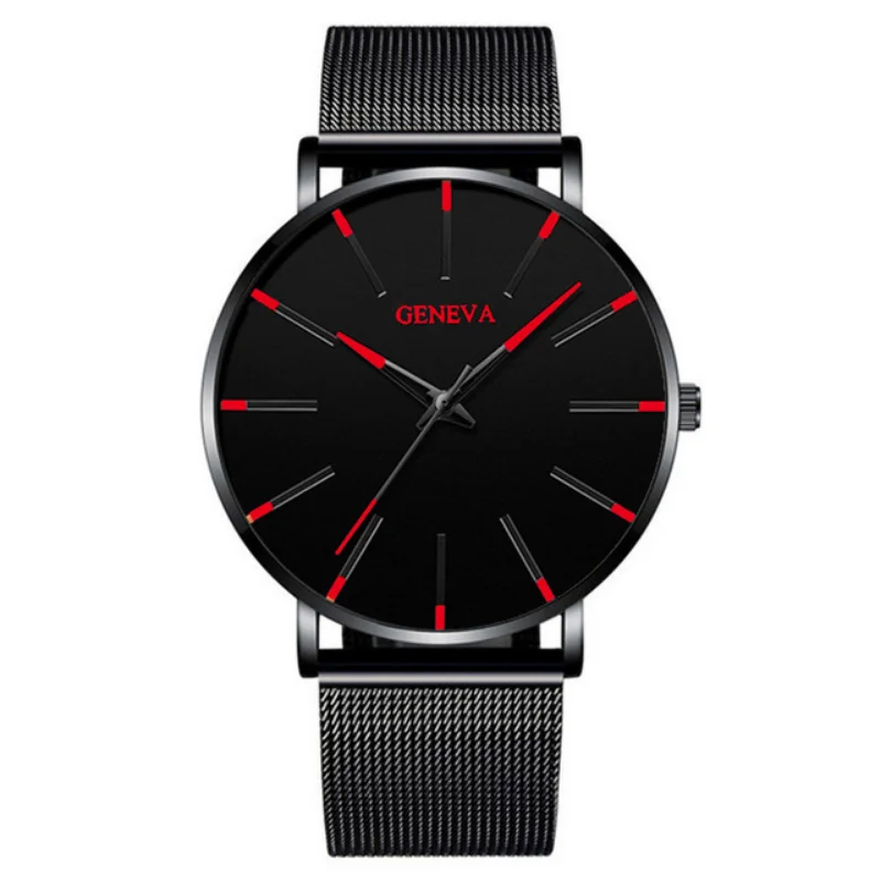 New Fashion Couple Men Simple Business Mesh Band Quartz Fashion Watches Personalized British Casual Alloy New Wave Watches