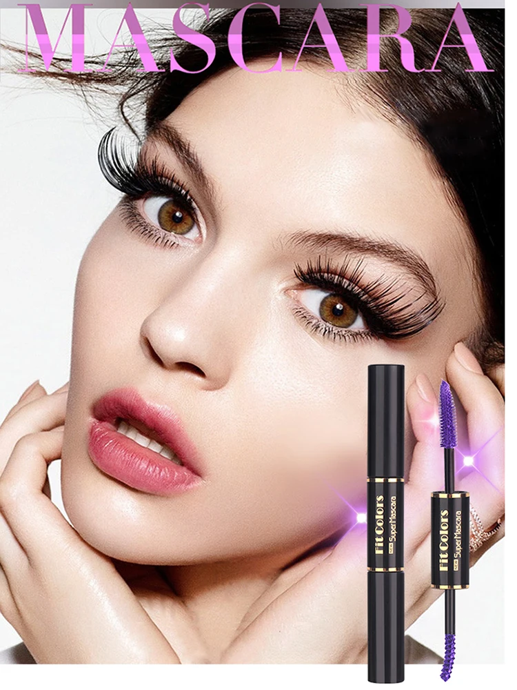 

Double-headed Color Mascara Thick Curling Lengthening Waterproof Sweatproof Not To Smudge Long-lasing Mascara Eye Cosmestics