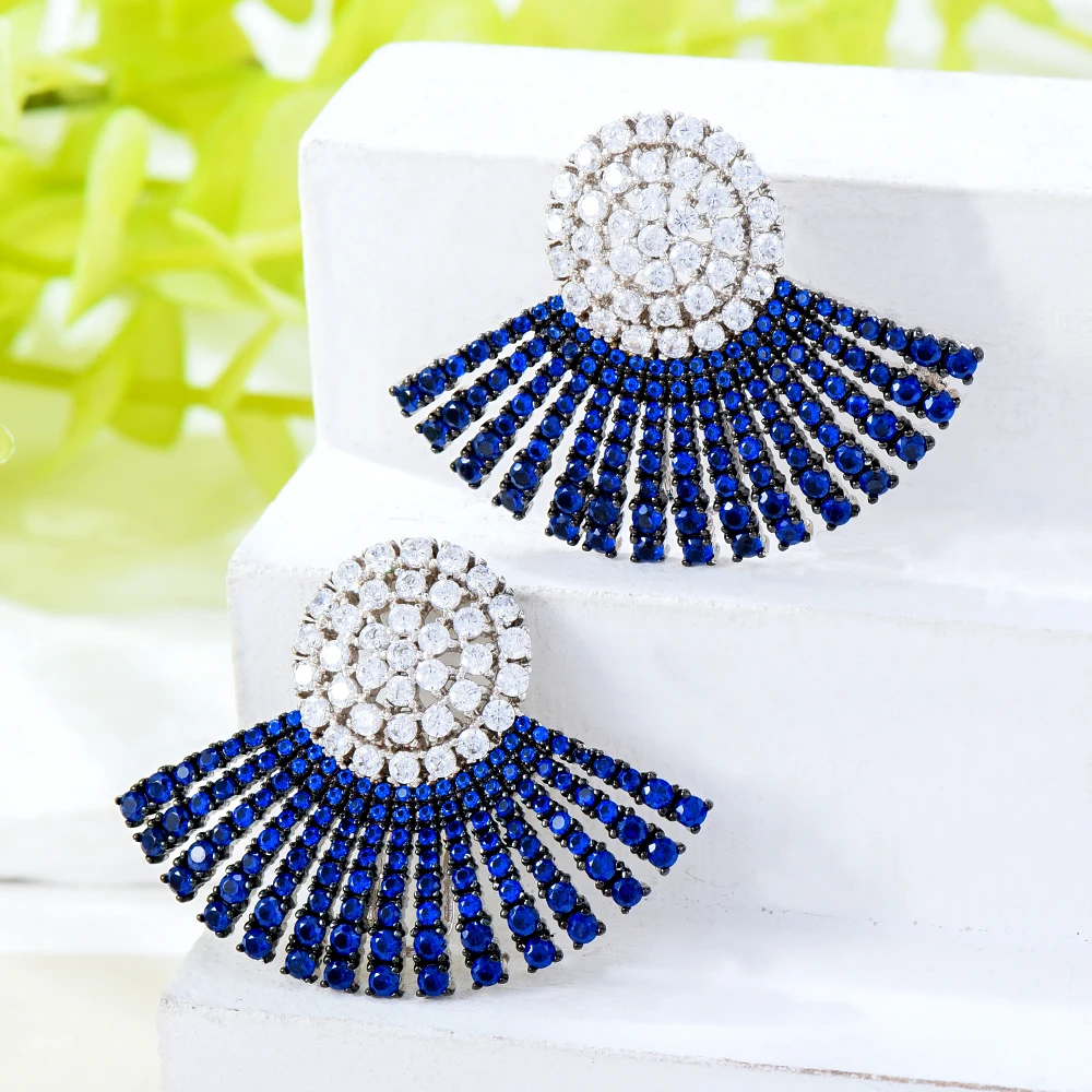 

Soramoore boucle d'oreille femme 2022 Earrings Full Mirco Paved Cubic Zirconia Shiny Original Design Earrings Women Accessories