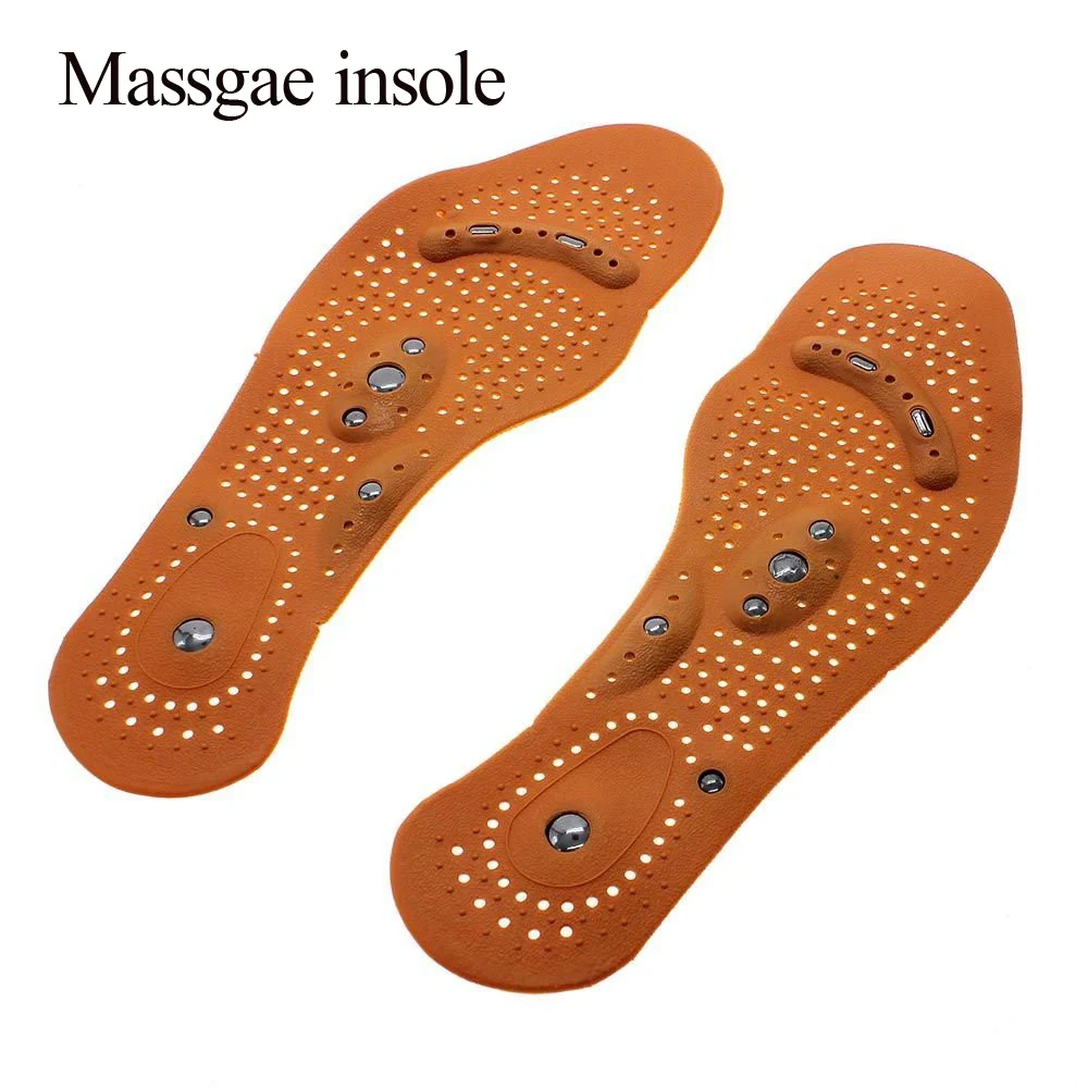 

1Pair Leather Orthotics Insole Magnetic Therapy Magnet Foot Massage Insoles Men Women Shoe Comfort Pads Wear-resisting