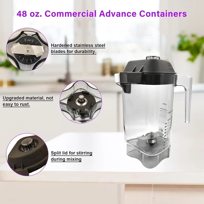 Сменный Контейнер 48 Унций совместимый с Vitamix тихий One VM0145 Barboss для замены кувшин