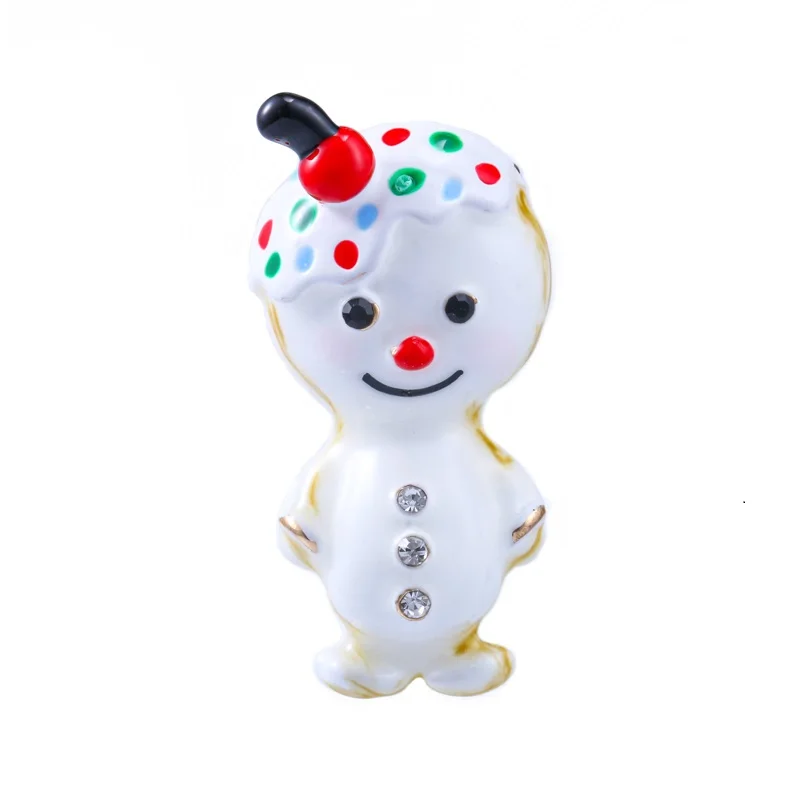 

Wuli&baby Enamel Snowman Brooches For Women Men Lovely Snow Figure For Christmas New Year Brooch Pins Gifts