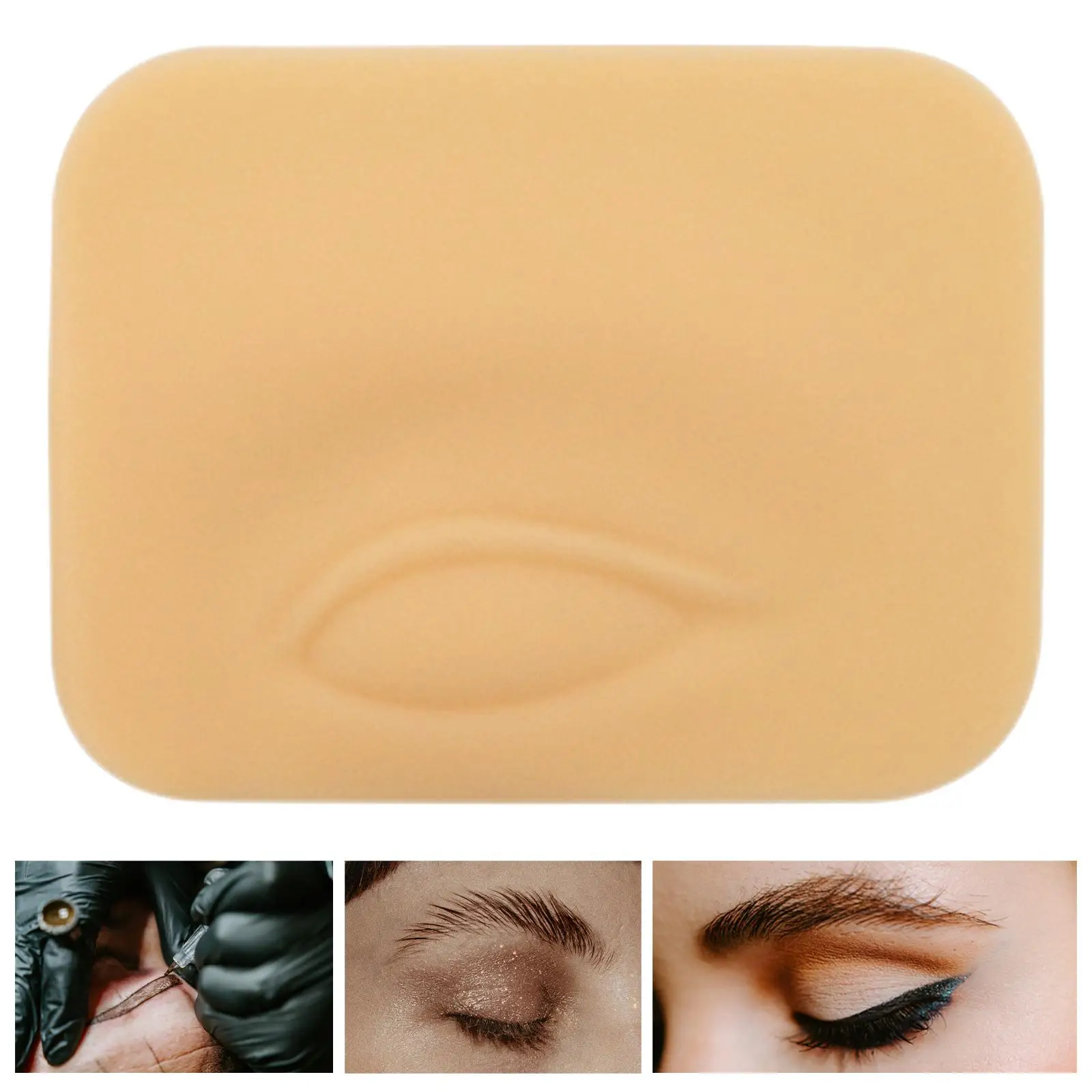 

1 Pair Tattoo Practice Skin for Practice Eyeliner Eyebrow Practice Skin Soft Silicone for Salon Supplies Beginners Makeup Artist