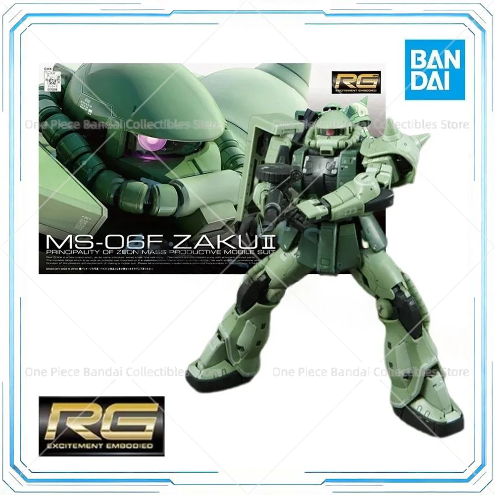 Фото Bandai RG 1/144 MS-06F Zaku II 12,5 см. Классический аниме-боевой робот. Сборная модель. Коллекционная игрушка. Подарок для детей и фанатов. №1