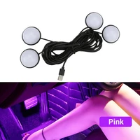5v led usb car foot lights interior atmosphere lamp pink blue automobile decorative ambient night lights accessories
