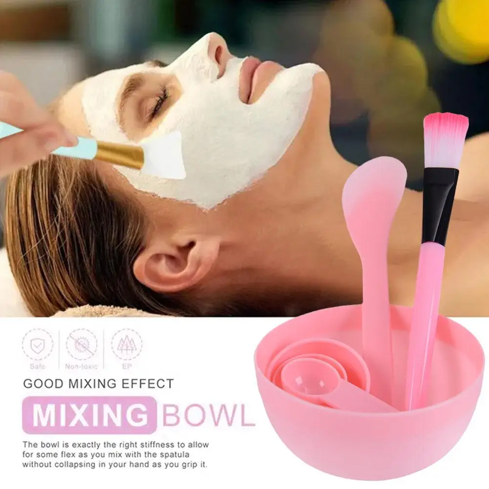 

6pcs Plastic Facial Mask Bowl Set Mask Brush Measuring Skin Mixing Care Beauty Spoon DIY Woman Tools Supplies Makeup Cosmet H7D4