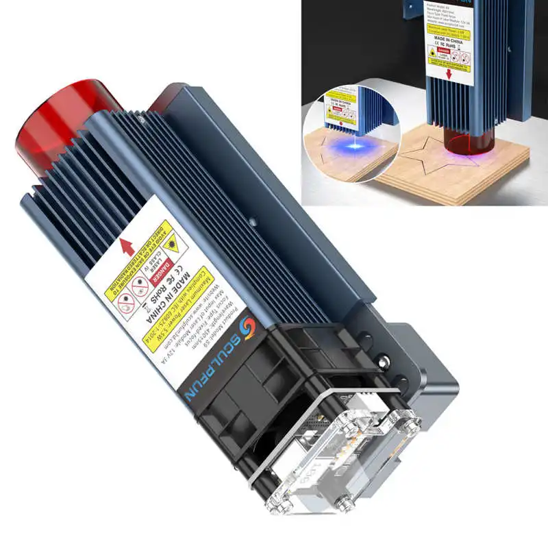 

Лазерный гравер SCULPFUN S9, 90 Вт, модуль гравировального станка, набор головок для резки дерева, акрила, CO2 лазер с фиксированным фокусом 20 мм