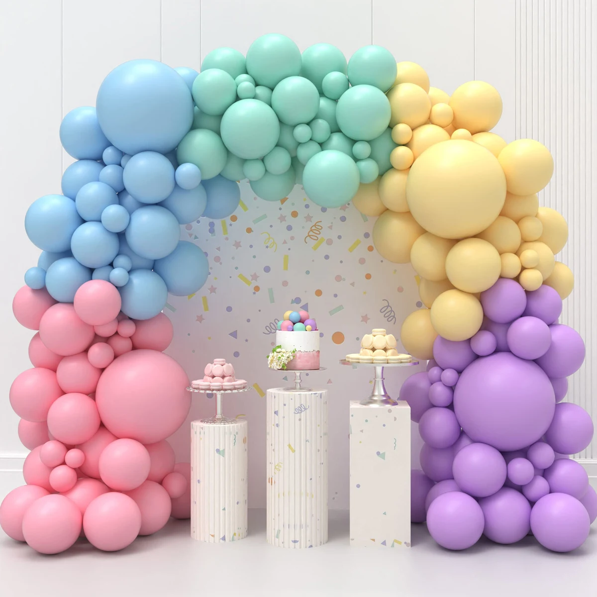 

Colorful Rainbow Balloon Garland Arch Kit Multicolor Latex Ballons Decoration Wedding Birthday Decor Kid Baby Shower Favor Party