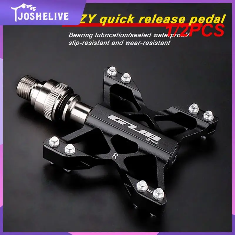 

1/2PCS 009Aluminum Alloy Bike Pedals For MTB Non-slip Bicycle Pedal 3 Bearing Flat Platform Antiskid Cycling Pedal Riding Bike