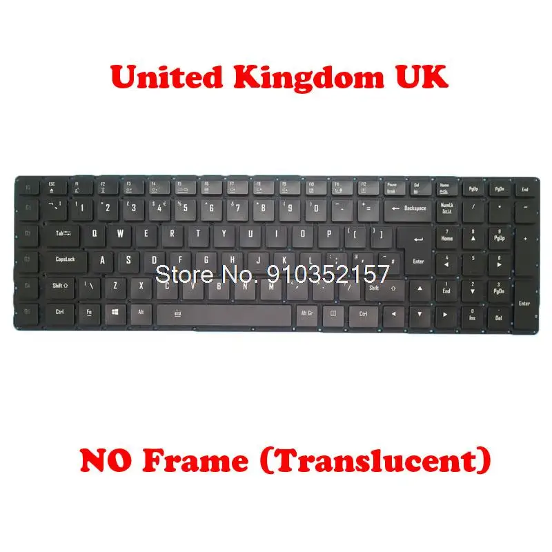 Laptop Keyboard For Gigabyte 2Z703-UKX55-G30S SKB1605-UK 27703-UKX55-G30S United Kingdom UK No Backlit Paper