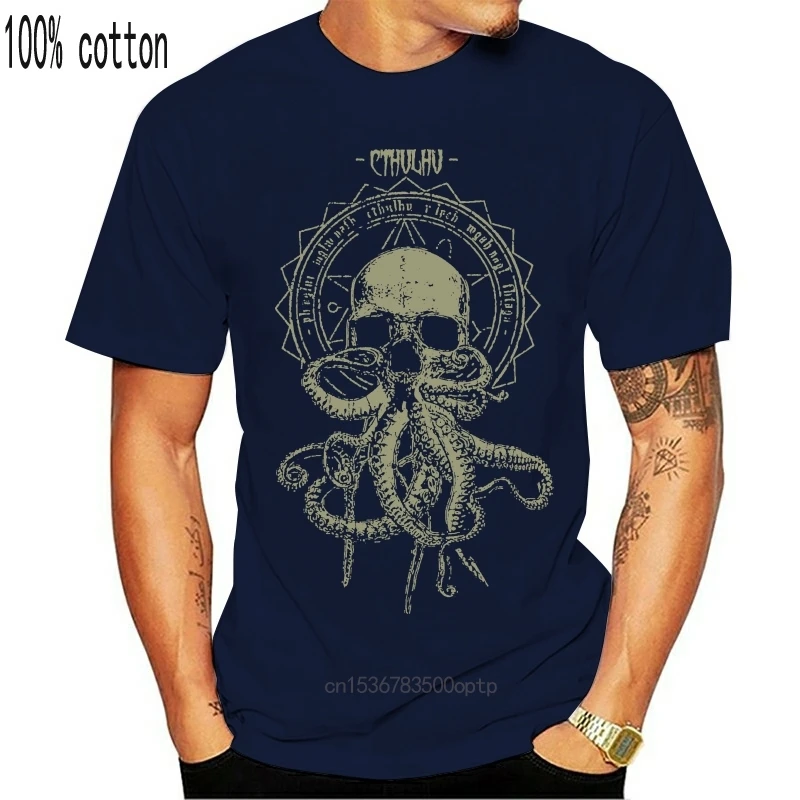 

Cthulhu Cultist - H P Lovecrafts Call Of Cthulhu Inspired Mens Horror Themed t-shirt Screen Printed By Hand - Geek Gift
