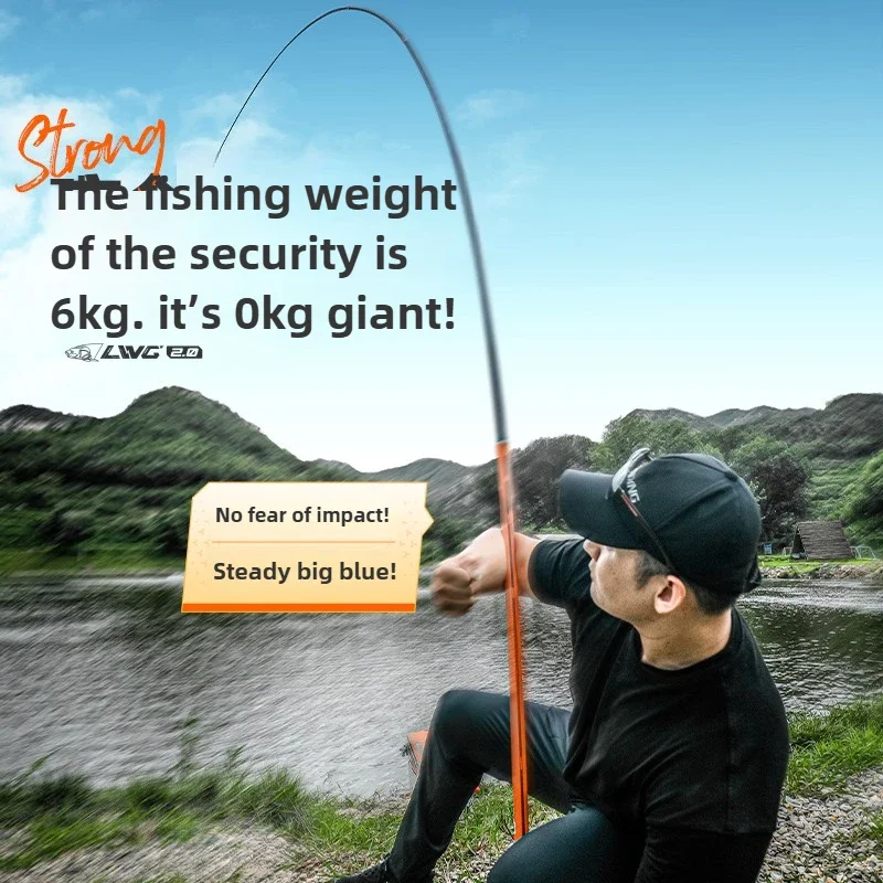 HANDING Высокоуглеродистая сверхлегкая мощная ручная удочка 3 6–11 м Сверхтвердая