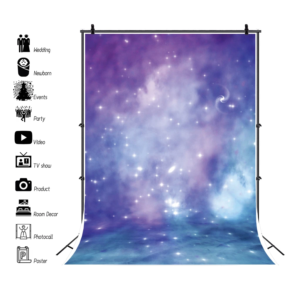 

Fantasy Purple Glitter Gradient Abstract Photography Backdrops Adult Baby Portrait Pet Photographic Background Photoshoot Props
