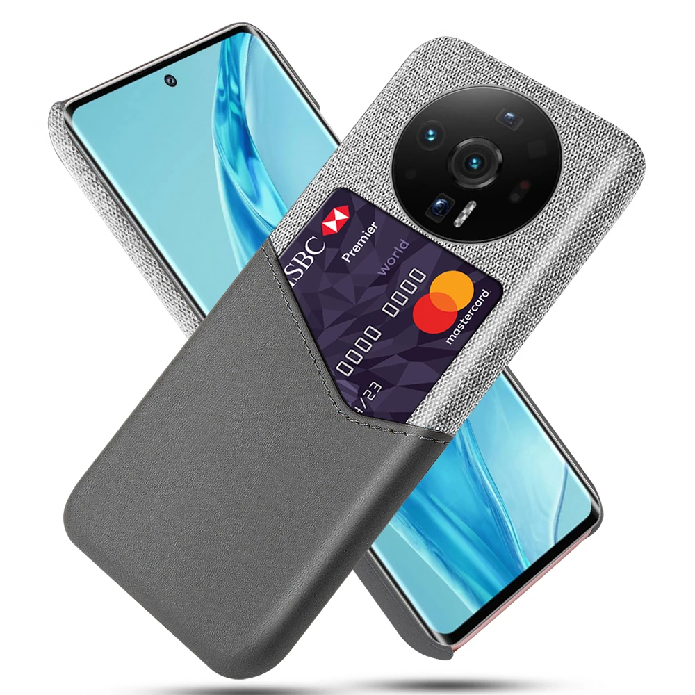 

For Xiaomi Mi 12S Ultra Case Cloth Fabric Case with ID Holder Slot Cover Xiomi Mi12S Ultra 12 S S12 Ultra 12SUltra 5G Coque Capa