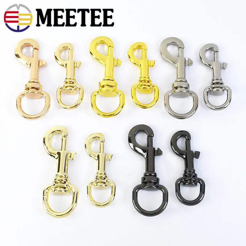 10/20Pcs 12/15mm Metal Swivel Buckles Bag Strap Side Connect Clip Clasps KeyChain Dog Collar Snap Hook DIY Hardware Accessories