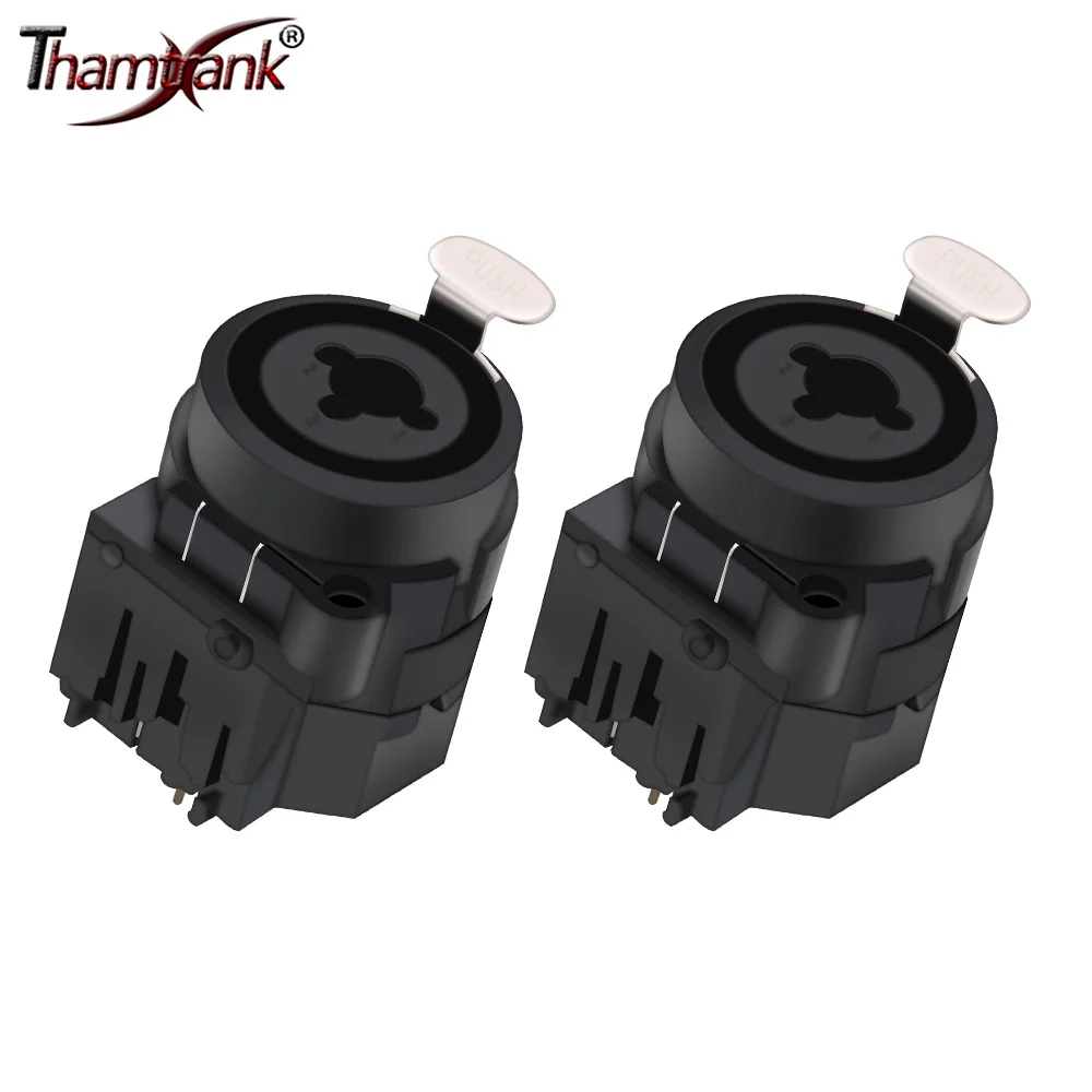 

50pcs 6.35mm 3Pins XLR Connector Dual Function Female Jack Socket 7 Feet Straight Chassis Conector Audio Panel Mount Adapter