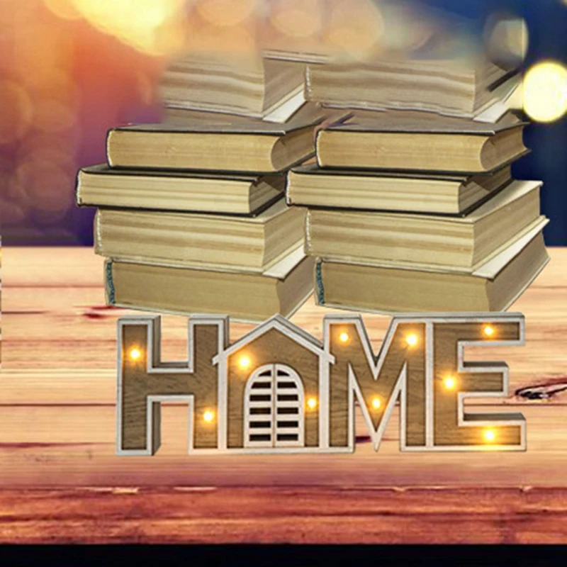 

Letter Lighting Creative Wooden Crafts Home Room Decorations Festive Decorative Lighting Ornaments Wooden Lamp