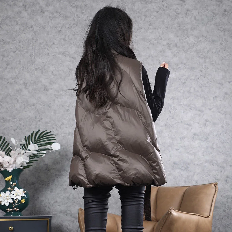 Down Jacket Vest Women Short New Winter Loose Vest Coat Fashion Outwear