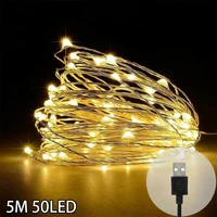 ornaments light string wedding bedroom diy gift micro party usb plug 5m10m20m christmas copper wire decoration