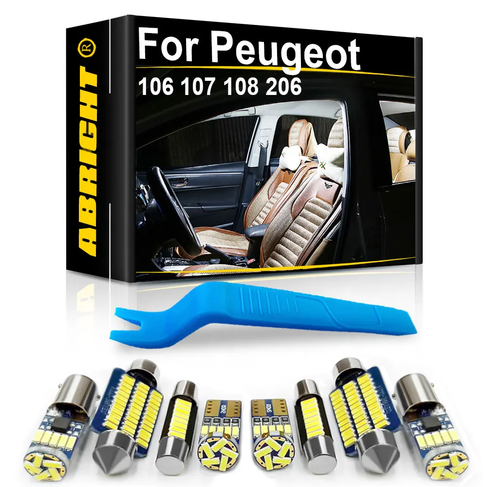 Peugeot 106 107 108 206 Светодиодный Комплект Внутренних Автомобильных Фонарей Canbus Без