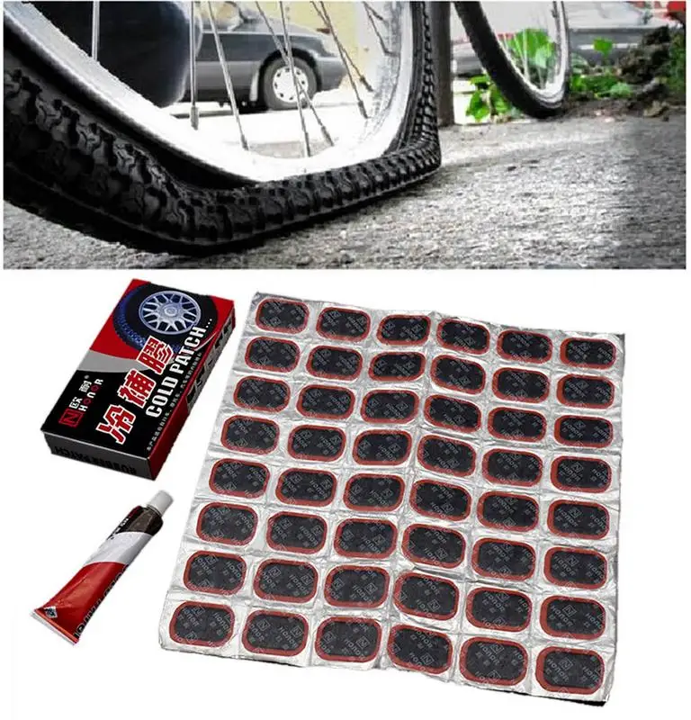 

Tire Patch Kit With Glue Inner Tube Tire Repair Patches Tire Repair Tools Cycling Puncture Tire Repair Kit For Puncture Car