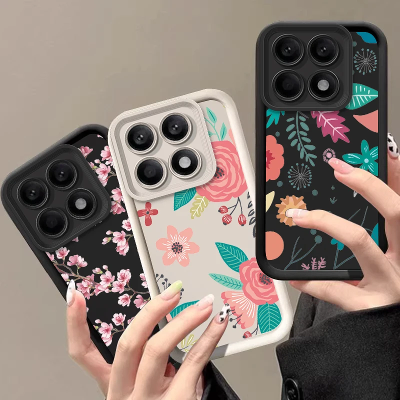 Blue Rose Flower For Xiaomi 13T 14T Pro Redmi Note 13 9 10 12 14C K70E 9S Poco F5 5G X5 X6 C65 M6 Soft Silicone Phone Case