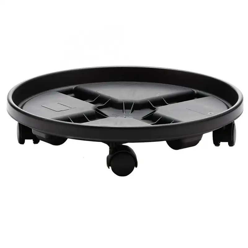 

Round Planter Caddy With Wheels - Black - 100 lb Capacity