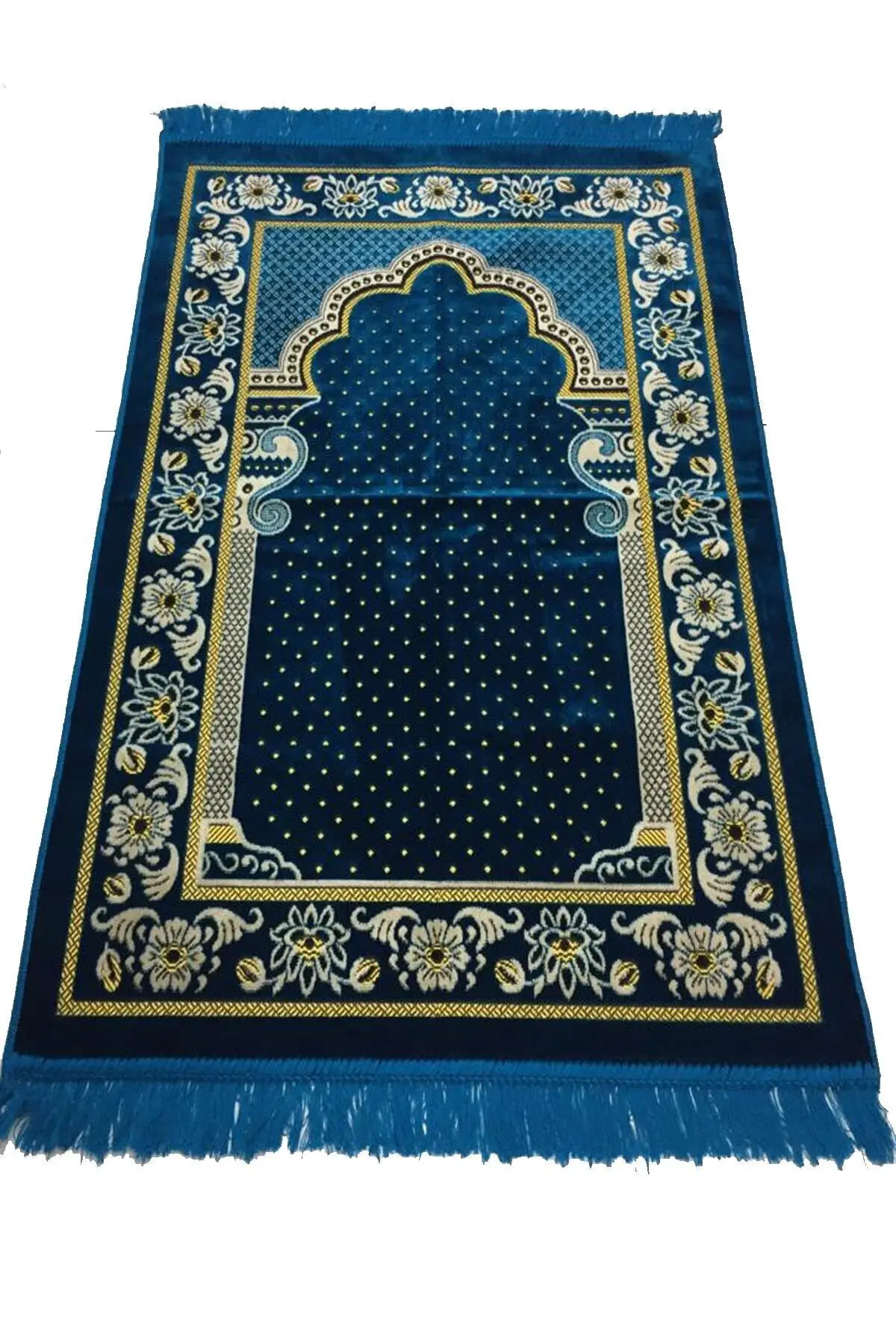 

2 PiecesVelvet Prayer Rug Luxurious Quality English Made Soft Surface Doesn 'T Slip And Gather DKN-000124 Have Different Patterns
