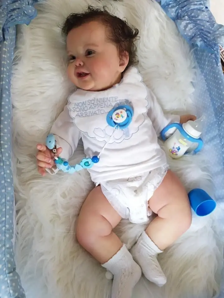 

50CM Reborn Baby Toddler Doll Boy Kodi Lifelike 3D Painting with Visible Veins Rooted Hair High Quality Collectible Art