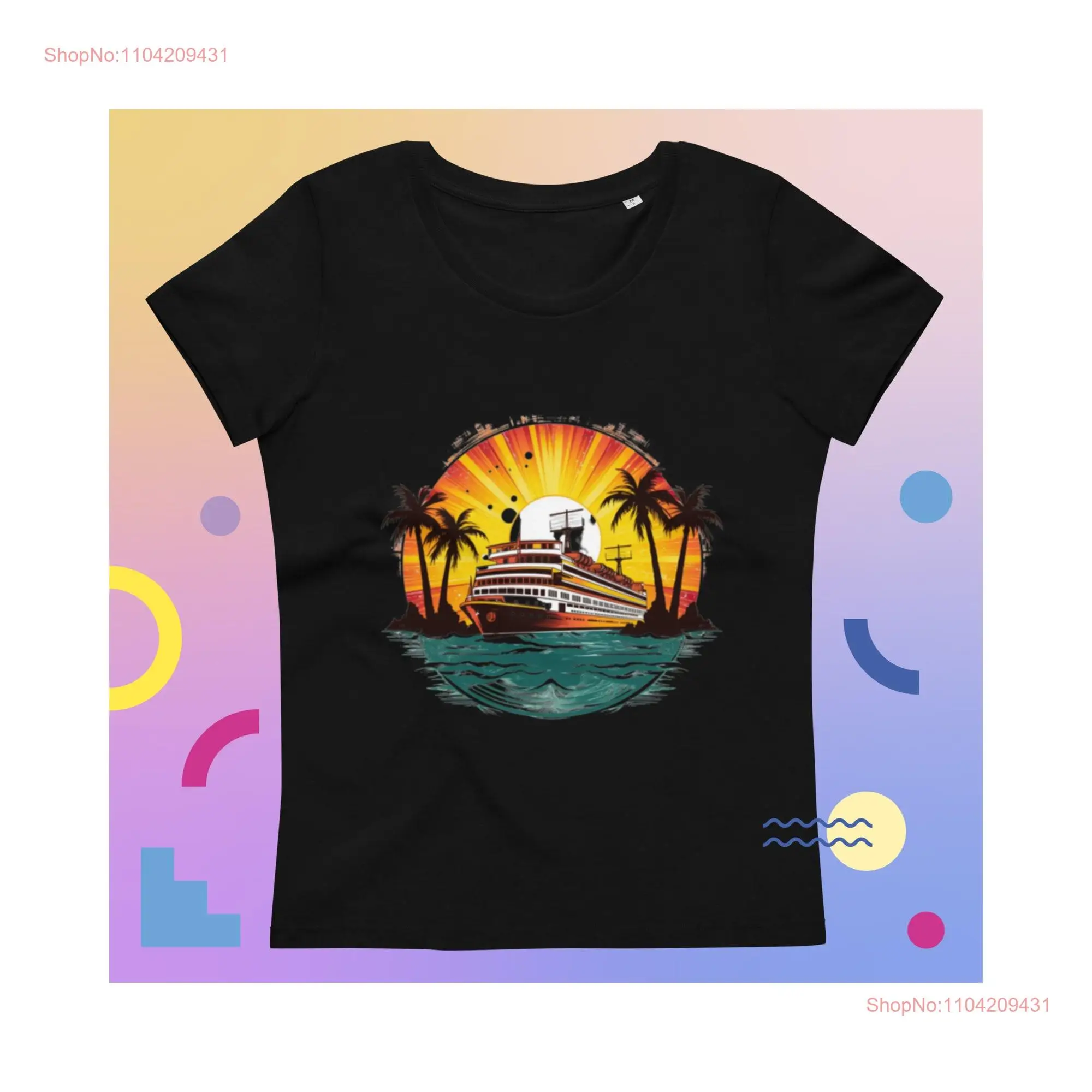 Роскошная футболка Cruising Seafaring Adventure Cruise Vacation Girls Trip Beach Summer Oceanic Wear с длинными или