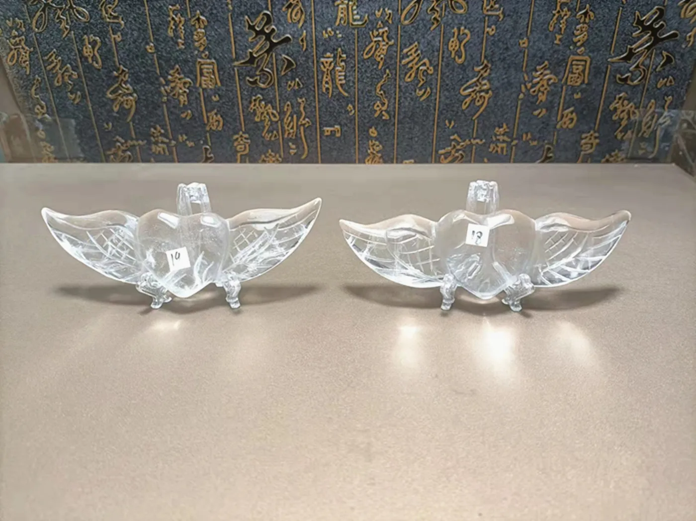 Натуральный кварцевый кристалл энергия белый резьба сердце крылья рейки мебель