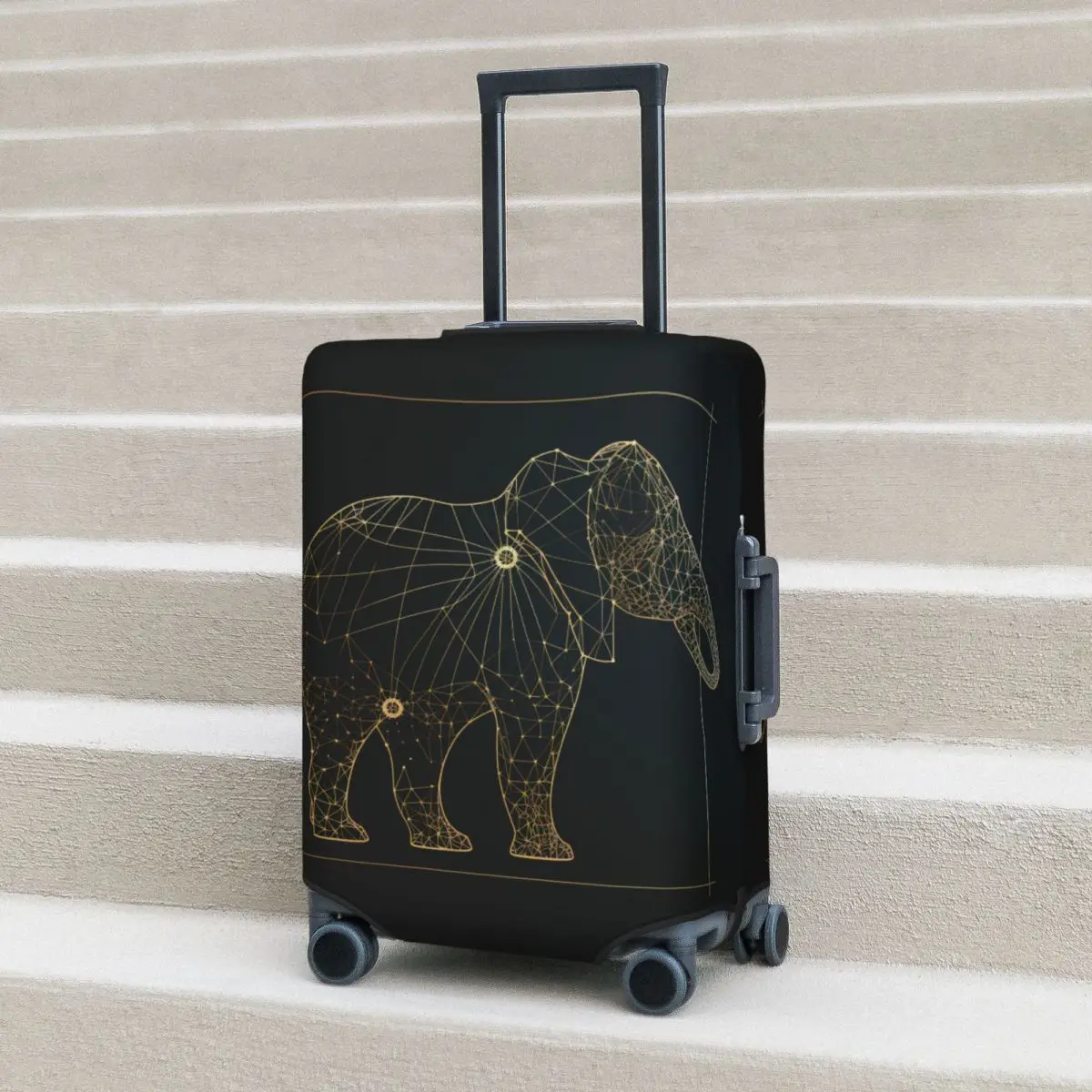 

Чехол для чемодана с изображением слона минималистичный дизайн Астро Геометрия защита для бизнеса аксессуары для чемодана