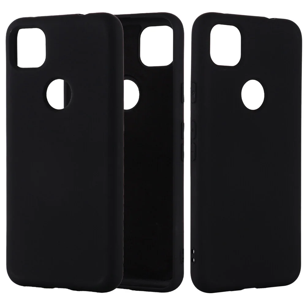 

Water Washing Phone Cover Drop Resistance Phone Shell Silicone Microfiber Inner Phone Case Compatible for Pixel 4a (Black)