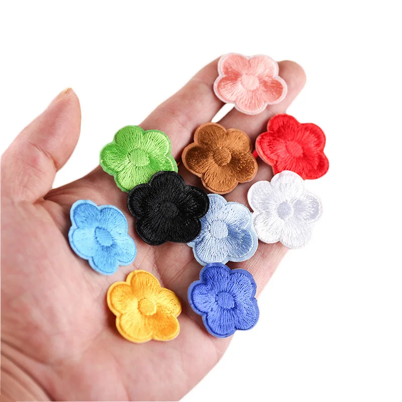 

10pcs/lot Samll Plum Bossom Patches for Clothing Cute Colorful Small Flowers Embroidered Patch for Holes T-shirt Cloth Stickers