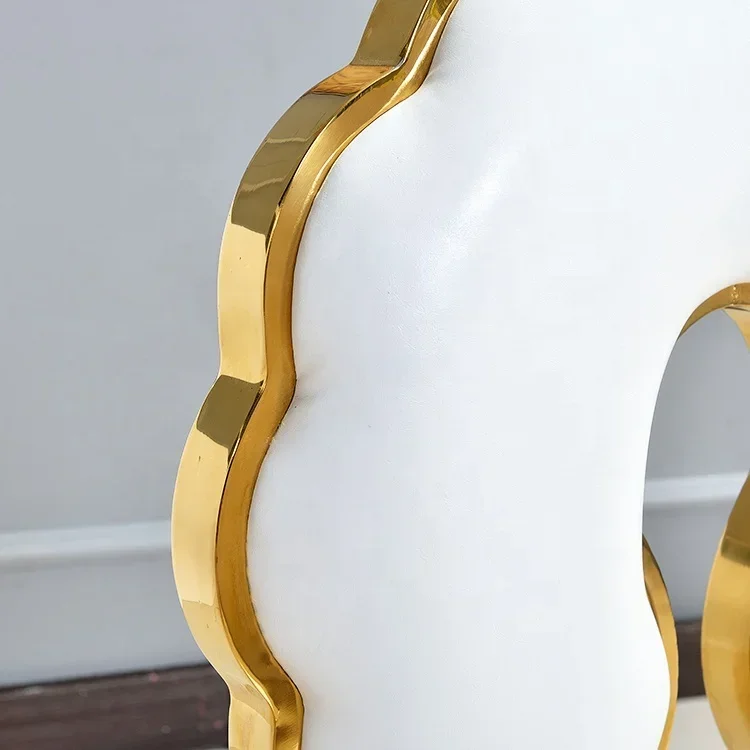 Новый дизайн стулья для отелей круглая спинка мягкая кожа нержавеющая сталь