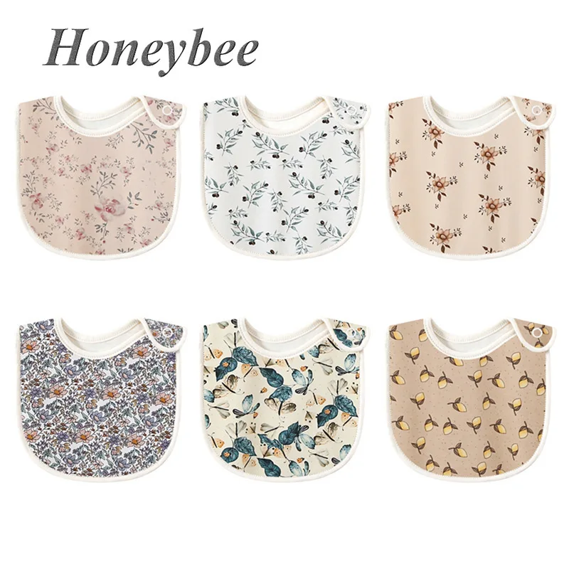 

Newborn Cotton Cute Printed Saliva Towel Baby Bib Rice Pocket Saliva Towel Baby Boy Girl Bibs Girl Baby Feeding Bibs