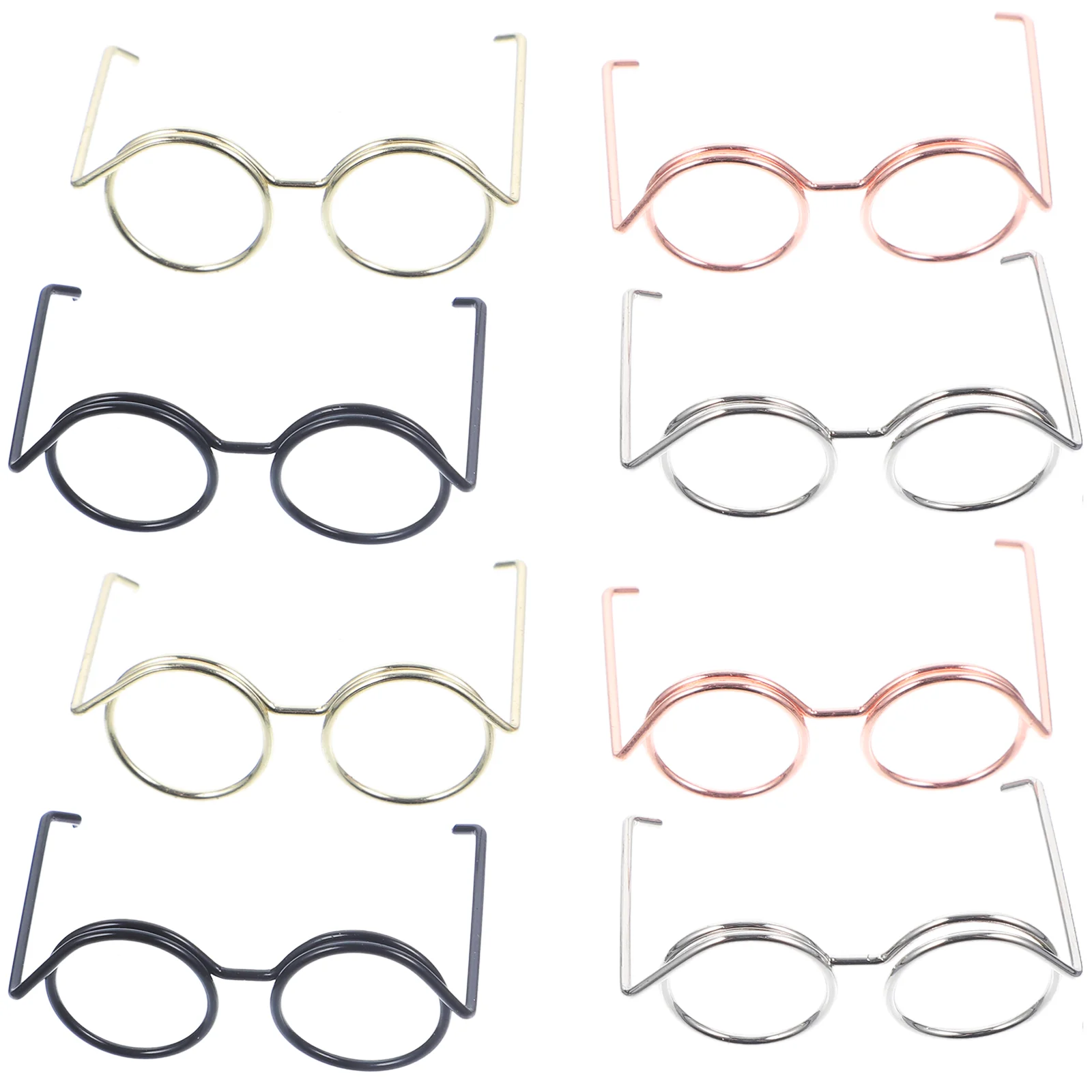 

20pcs Glasses Metal Wire Tiny Glasses Dress Up Eyeglasses Eyewear